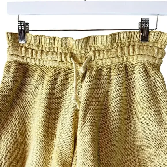 Free People Summertime Blues Knit Shorts Gold Size M - Picture 4 of 7